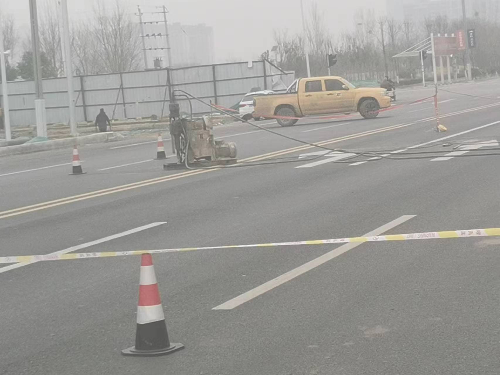 台安公路路基沉陷注浆